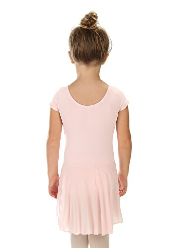 [AUSTRALIA] - Elowel Kids Girls' Ruffle Short Sleeve Skirted Leotard (Size 2-14 Years) Multiple Colors Intermediate / 6-8 Baby Pink 