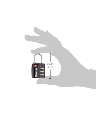 Master Lock 4680DBLK TSA-Approved Luggage Lock, 1-3/16-in. Wide, Black 1-Pack - BeesActive Australia