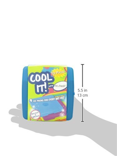 Fit & Fresh Cool Slim Reusable Ice Packs Boxes, Lunch Bags and Coolers, Set of 4, Multicolored, 4 Pack - BeesActive Australia