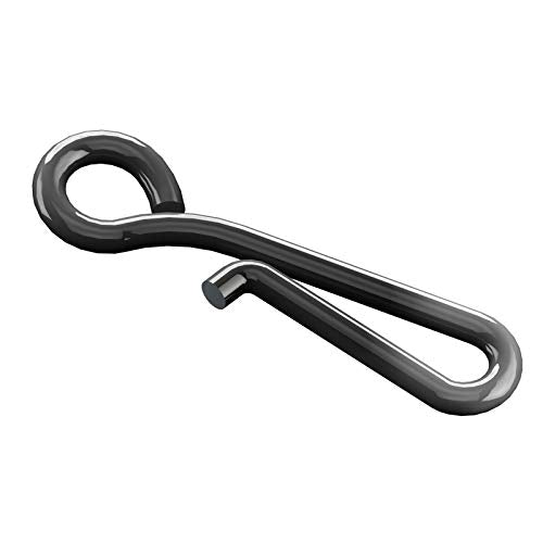 JJZS 100pcs Fast Fishing Swivel Snap Clips Stainless Steel Hanging Snap Quick Lock Hook Link Clips Rigging Link Clips Safety Decoy Swivels Snap Size 0-6 0#_10mm - BeesActive Australia