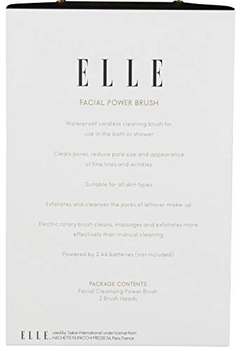 Elle Facial cleansing power brush, remove makeup & dirt, exfoliating, deep clean for flawless skin, waterproof, raspberry, 1 Pound Rasberry - BeesActive Australia