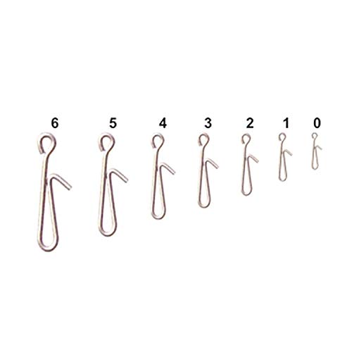 [AUSTRALIA] - Z&S 100pcs Fast Fishing Swivel Snap Clips Stainless Steel Hanging Snap Quick Lock Hook Link Clips Rigging Link Clips Safety Decoy Swivels Snap Size 0-6 6#_32mm 