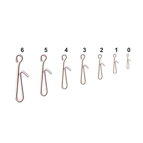 JJZS 100pcs Fast Fishing Swivel Snap Clips Stainless Steel Hanging Snap Quick Lock Hook Link Clips Rigging Link Clips Safety Decoy Swivels Snap Size 0-6 0#_10mm - BeesActive Australia