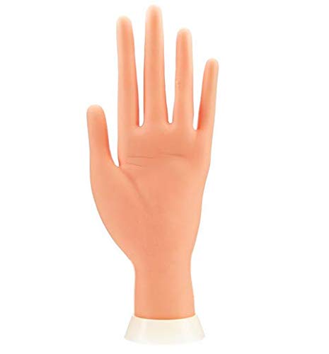 LASSUM Soft Plastic Mannequin Hand,Flexible Bendable Fake Hand Manicure Practice Tool - BeesActive Australia