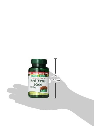 Nature's Bounty Red Yeast Rice Pills and Herbal Health Supplement, Dietary Additive, 600mg, 120 Capsules 120 Count (Pack of 1) - BeesActive Australia