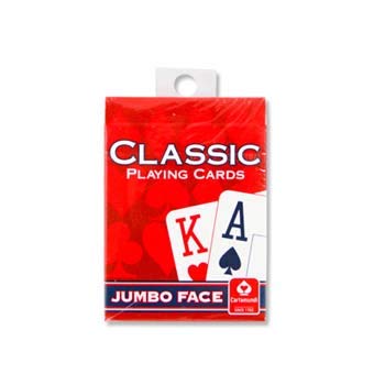 Classic Playing Cards Jumbo Face - 1 deck of cards Red - BeesActive Australia