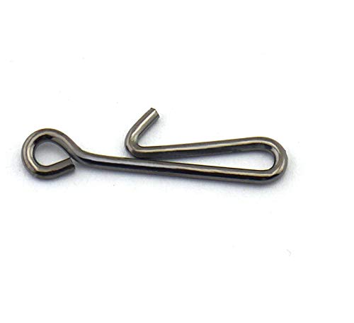 JJZS 100pcs Fast Fishing Swivel Snap Clips Stainless Steel Hanging Snap Quick Lock Hook Link Clips Rigging Link Clips Safety Decoy Swivels Snap Size 0-6 0#_10mm - BeesActive Australia