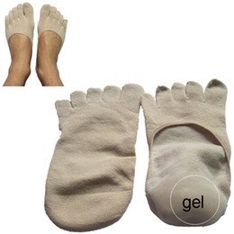 5 Toe Moisturizing Gel Socks - Gel Heel SPA Socks - Moisturizing Toe Socks for Dry Cracked Feet and Rough Skin Repair Overnight - Cracked Heel Socks by JERN (1 Pair Spa Gel Heel Sock) - Tan color Moisturizing 5 Toe Socks with Gel Heel - Tan - BeesActive Australia