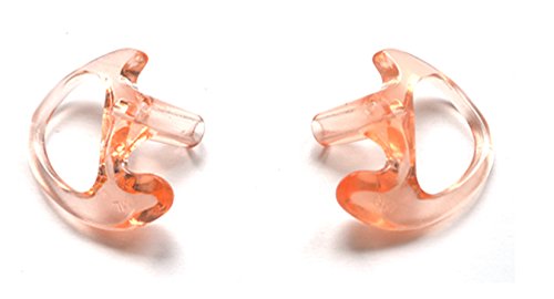[AUSTRALIA] - HYS 2.5mm Receiver/Listen ONLY Surveillance Acoustic Tube Earpiece Headset Shoulder with One Pair Medium Earmolds(Left and Right) 