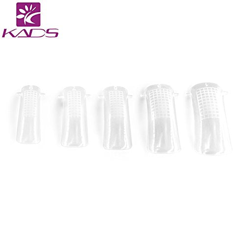KADS 100Pcs/10 Size Dual Nail System Form UV Gel Acrylic Nail Art Mold Artificial Nail Tips with Scale - BeesActive Australia