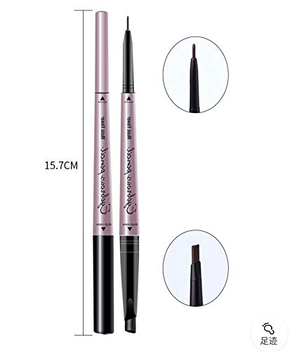 2 in 1 Double Eyebrow Pencil Black Waterproof Durable Eyebrow Pencil Easy to color (Black) - BeesActive Australia