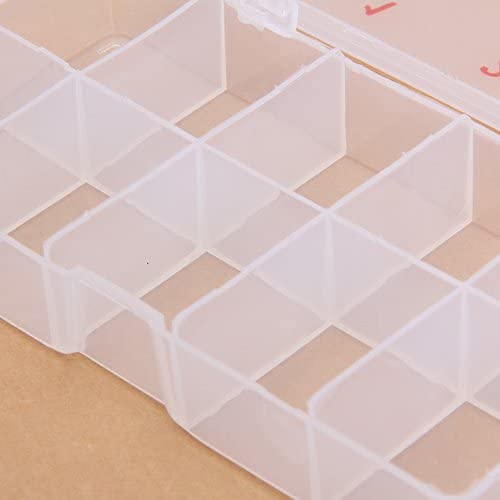 Empty Transparent False Nail Art Tips Rhinestone Storage Case Box Container 10 cells - BeesActive Australia