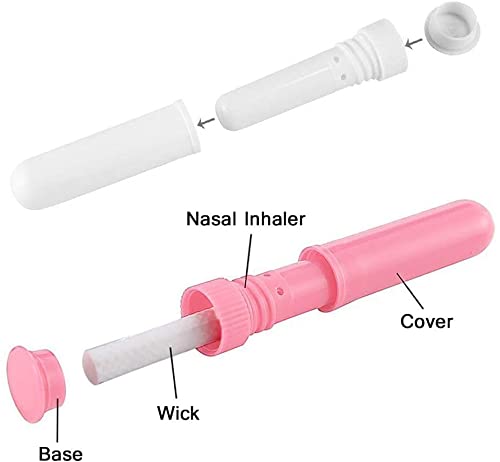 YANGWEN Essential Oil Inhaler Tubes,Essential Oil Aromatherapy Nasal Inhalers Tubes Refillable Inhaler Stick with Wicks,7 Colors - BeesActive Australia