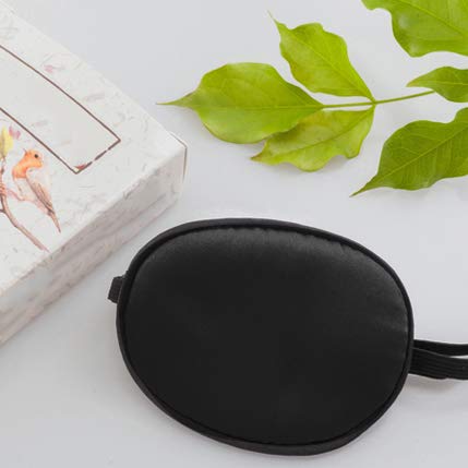 HuiYouHui Pure Mulberry Silk Amblyopia Eye Patch, Elastic Silk Eye Patch for Adults Lazy Eye Amblyopia Strabismus No Leakage Smooth Soft and Comfortable Black - BeesActive Australia