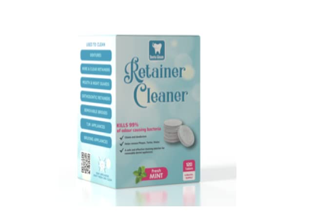 Denta Gleam, Retainer Cleaning Tablets – Denture Cleaning Tablets -120 Tablets - 4 Months Supply - Minty Fresh - Stain Free, Retainer, Denture, Aligners, Removable Bridges, Gumshields, Premium Product - BeesActive Australia