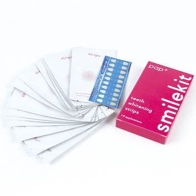 SmileKit Pap+ Teeth Whitening Strips | Teeth Whitening Kit | Teeth Whitening Strip | Teeth Whiteners | Teeth Whitening Powder Alternative | UK Supplier | Pack of 28 Strips, 14 Treatments - BeesActive Australia