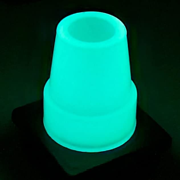 2Pcs: 19mm 3/4" Glow Green in The Dark Rubber Ferrules for Walking Sticks - by Lifeswonderful - BeesActive Australia