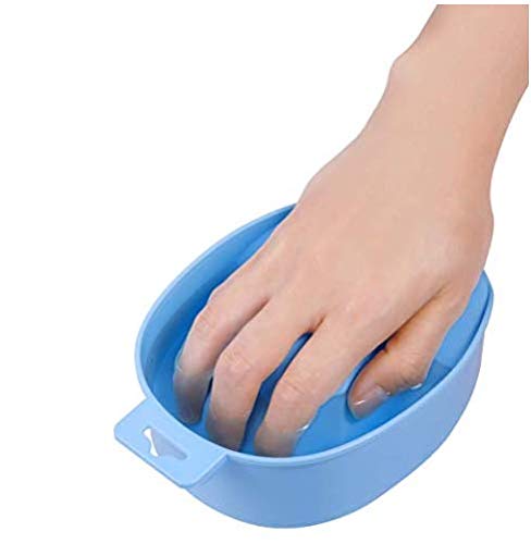 DNHCLL Nail Art Tips Dead-skin Soak Bowl Cleaning Software Care Bowl Manicure Hand Cutin Bubble Hand Bowl Manicure Tools (Blue) - BeesActive Australia