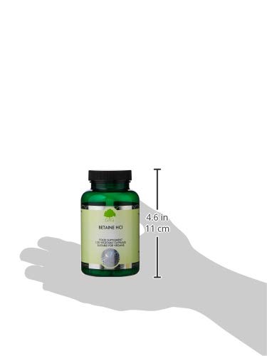 Betaine HCl | 480mg Betaine per Capsules | 120 Vegan Capsules | Betaine Hydrochloride | G&G Vitamins - BeesActive Australia