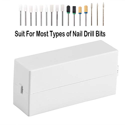 30 Holes Nail Drill Bits Holder, Lumcrissy Dustproof Displayer,Stand Displayer Organizer Box Container for Nail Drill Bit Manicure Tools - BeesActive Australia