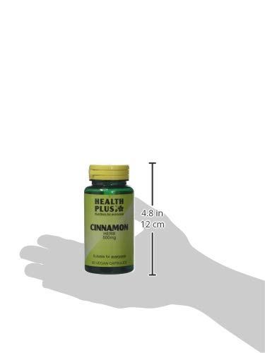 Health Plus Cinnamon 500mg Digestive and General Health Plant Supplement - 60 Gelatin Free Capsules - BeesActive Australia
