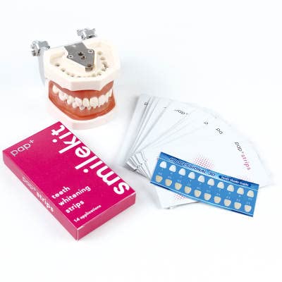 SmileKit Pap+ Teeth Whitening Strips | Teeth Whitening Kit | Teeth Whitening Strip | Teeth Whiteners | Teeth Whitening Powder Alternative | UK Supplier | Pack of 28 Strips, 14 Treatments - BeesActive Australia