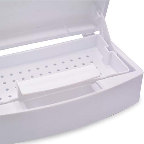 Karlash Professional Sterilizer Tray Box Clean Nail Art Salon Manicure Implement Tool for Nail, Tweezers, Hair Salon, Spa & Cutter Manicure Equipment -Nail Art Tool (Pack of 1) Pack of 1 - BeesActive Australia