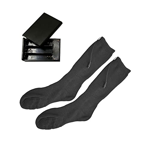 Heated Women Men Socks Washable Electric Thermal Heat Warming Cotton Socks for Unisex Cold Weather Outdoor Cycling Riding Camping Hiking Motorcycle Skiing black - BeesActive Australia