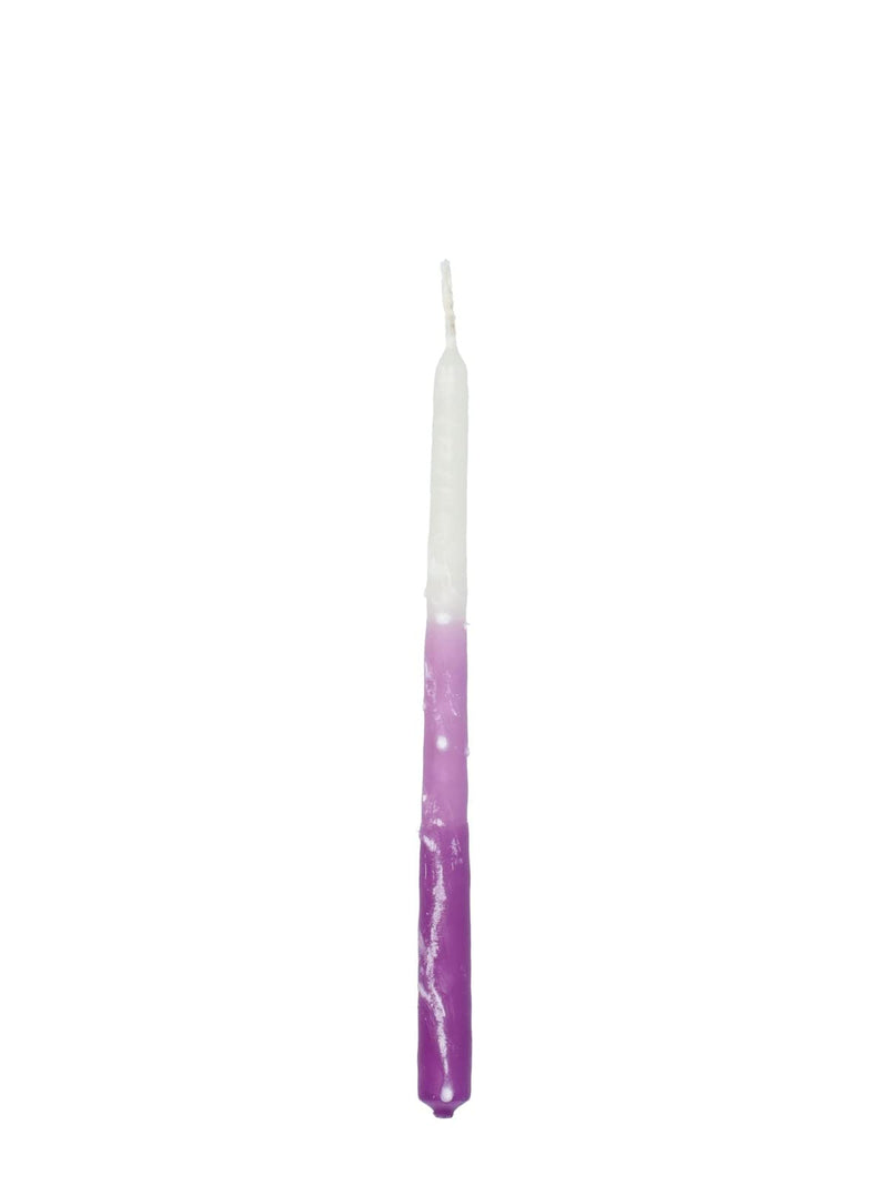 SHALHEVET LIGHT Safed Candle Company Hanukah Chanukah Candles 45 Hand Dipped Made in Israel (White/Purple) White/Purple - BeesActive Australia