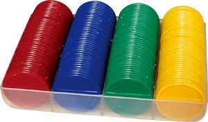 Smartdealspro Set of 160 Opaque 1 1/2 Inch Plastic Counting Counters Poker Chips - BeesActive Australia