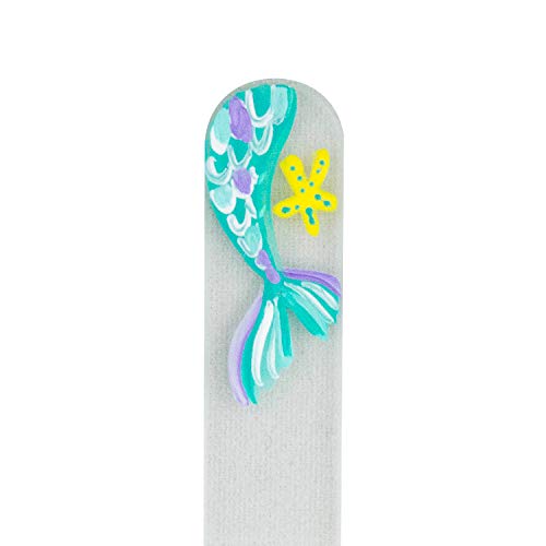 Mermaid Hand Painted Genuine Czech Republic Crystal Nail File with Matching Acrylic Case - Medium - BeesActive Australia