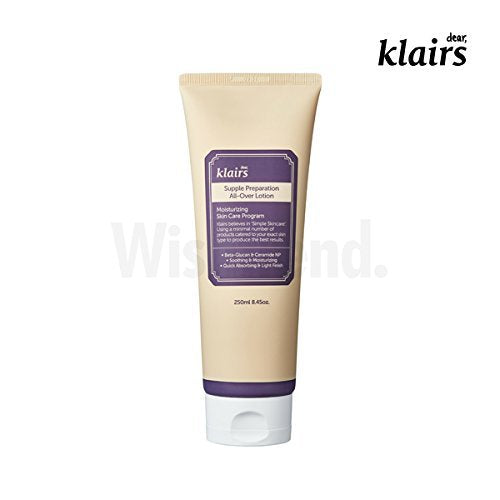 [KLAIRS] Supple Preparation All-over lotion, Daily face and body moisturizer, for sensitive skin, Essential oil Free, Artificial fragrance free,250ml, 8.45oz - BeesActive Australia