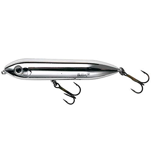 [AUSTRALIA] - Heddon Super Spook Topwater Fishing Lure for Saltwater and Freshwater Nickel Super Spook (7/8 oz) 