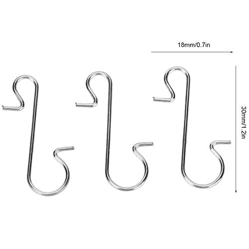 Hooks,Mini 1 Inch S Hooks, Metal Hangers Hanging Hooks Multi-Purpose Metal S-Shaped Hooks for DIY Crafts Decoration, Pack of 100(White) White - BeesActive Australia