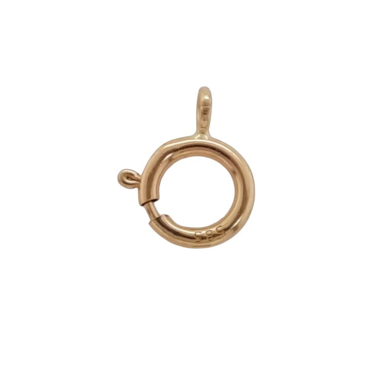 6MM 14K Solid Yellow Gold Spring Ring Clasp Open Ring Made in Italy by CRAFT WIRE 6MM - BeesActive Australia