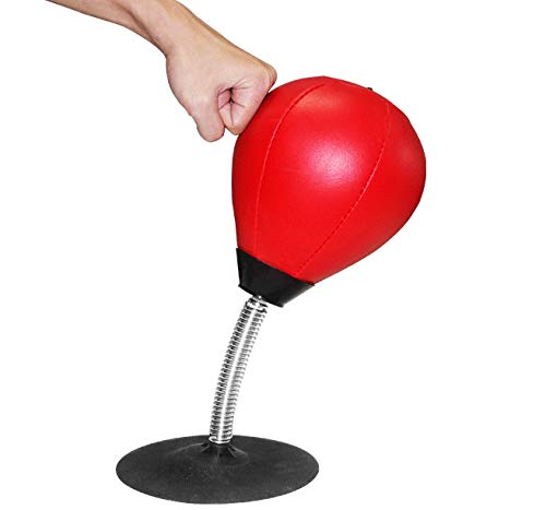 [AUSTRALIA] - PowerTRC Punching Bag Stress Relieve with Strong Suction Cup Stress Relieves and Good for Boxing Exercise Designed for Kids, Adults Home Office 