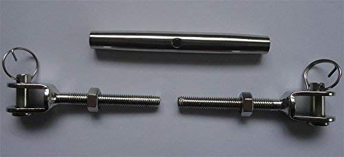 [AUSTRALIA] - 1/4"Jaw and Jaw Stainless Steel Closed Body Turnbuckle with Working Magnetic,Silver Color 