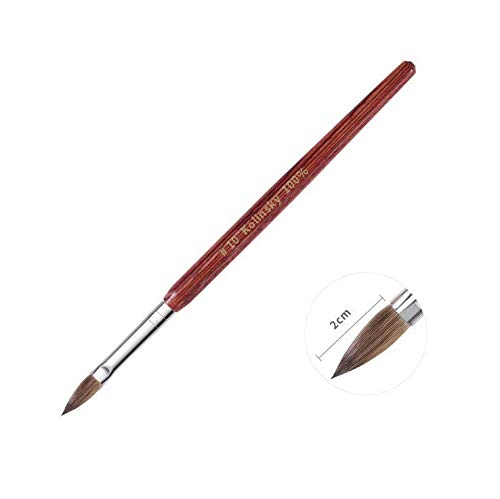 Yelna Kolinsky Acrylic Nail Brush for Acrylic Application Nail Art Brush DIY Drawing Painting Pen Size #10 - BeesActive Australia