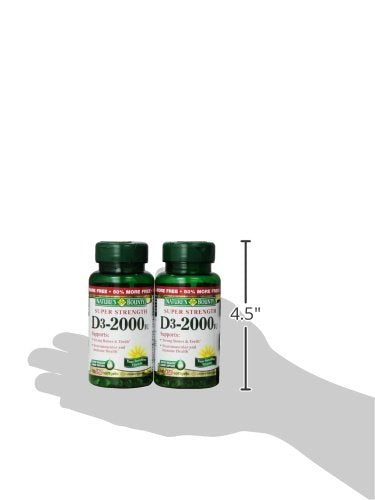 Vitamin D3 by Nature's Bounty, Vitamin Supplement, Supports Immune System and Bone Health, 50mcg, 2000IU,150 Count (Pack of 2) - BeesActive Australia
