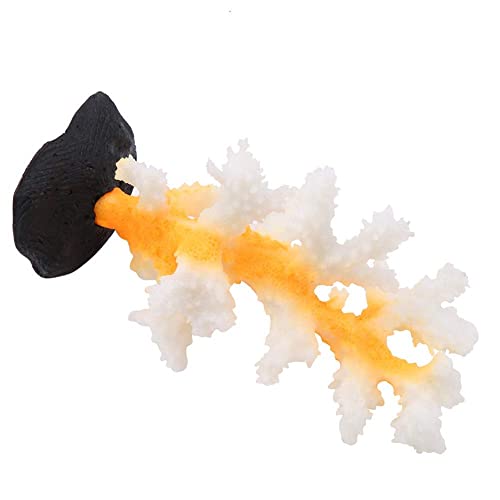 Hffheer Aquarium Artificial Coral, Fish Tank Artificial Coral Simulation Plant Luminous Silicone Coral for Fish Tank Landscape Decoration Aquarium Ornaments Yellow - BeesActive Australia