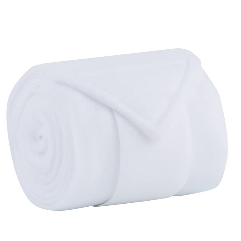 Y.J TAILS Horse Polo Wraps Soft Fleece Polo Wraps Equestrian Leg Bandage Wrap Set of 4 Packs White - BeesActive Australia