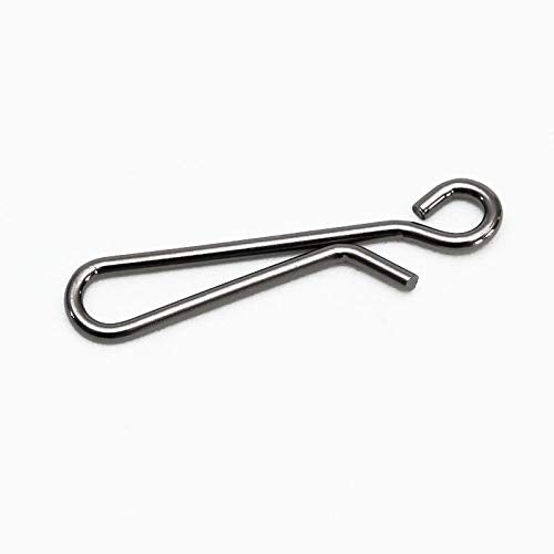 [AUSTRALIA] - Z&S 100pcs Fast Fishing Swivel Snap Clips Stainless Steel Hanging Snap Quick Lock Hook Link Clips Rigging Link Clips Safety Decoy Swivels Snap Size 0-6 6#_32mm 