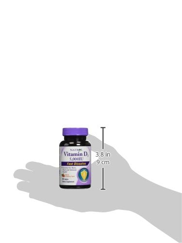 Natrol Vitamin D3 Fast Dissolve 5000 IU Capsules, Support Your Immune Health, Strawberry, 90 Count 5,000 IU - BeesActive Australia