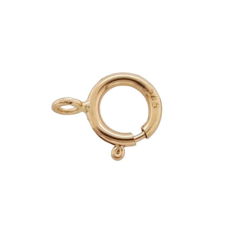 6MM 14K Solid Yellow Gold Spring Ring Clasp Open Ring Made in Italy by CRAFT WIRE 6MM - BeesActive Australia