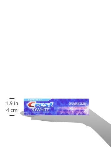 Crest 3D White, Whitening Toothpaste, Radiant Mint, 4.8 Ounce, Pack of 3 - BeesActive Australia