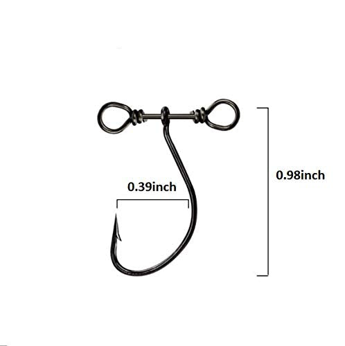 LikeFish 20pcs/Pack Drop Shot Hooks in-line Drop Shot Rig and Swivels - BeesActive Australia
