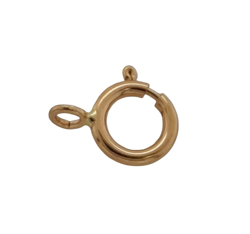 6MM 14K Solid Yellow Gold Spring Ring Clasp Open Ring Made in Italy by CRAFT WIRE 6MM - BeesActive Australia