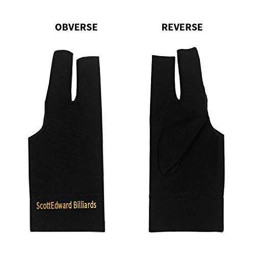 [AUSTRALIA] - Scott Edward 10pcs/Set 3 Finger Billiard Gloves Pool Cue Gloves Spandex Lycra for Left Hand/Right Hand, Men/Women,4 Colors black left golves 
