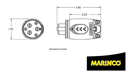 [AUSTRALIA] - Marinco 12VBPS3 Trolling Motor Plug 70 Amp, Multicoloured 
