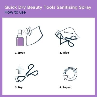 Beauty Hygiene Plus Makeup Tools Sanitising Spray Quick Dry Antibacterial Antiviral 50ml - BeesActive Australia